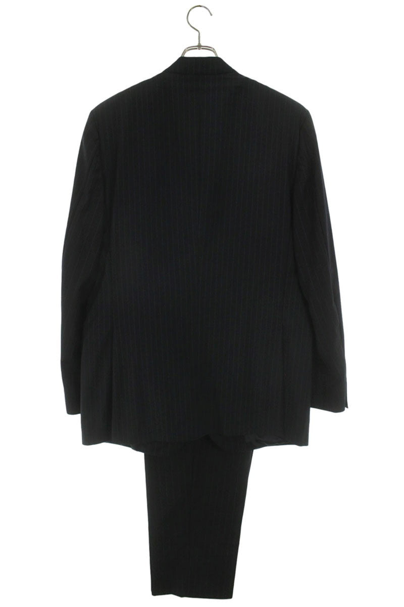 ZEGNA Navy Blue Stripe Wool Suit Size 52R