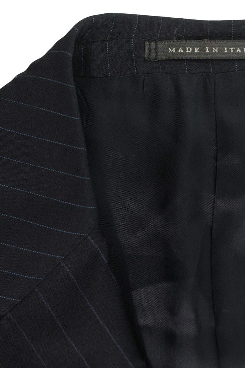 ZEGNA Navy Blue Stripe Wool Suit Size 52R