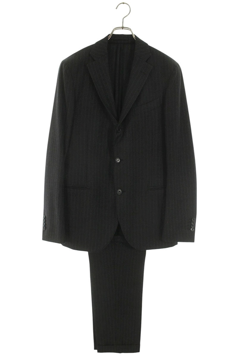 LARDINI Gray Wool Stripe Suit Size 50R
