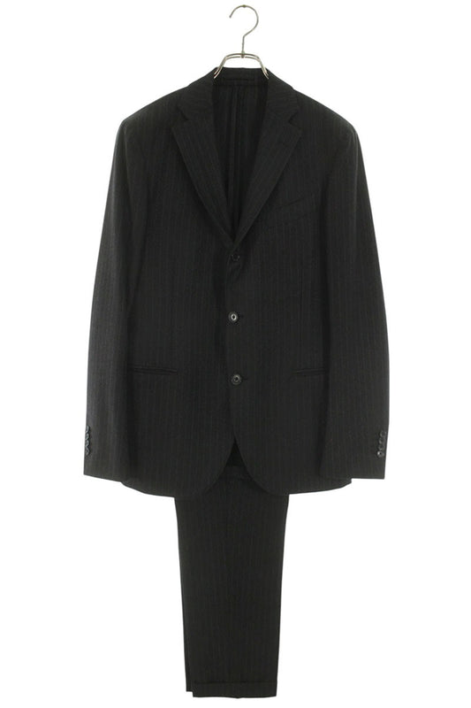 LARDINI Gray Wool Stripe Suit Size 50R