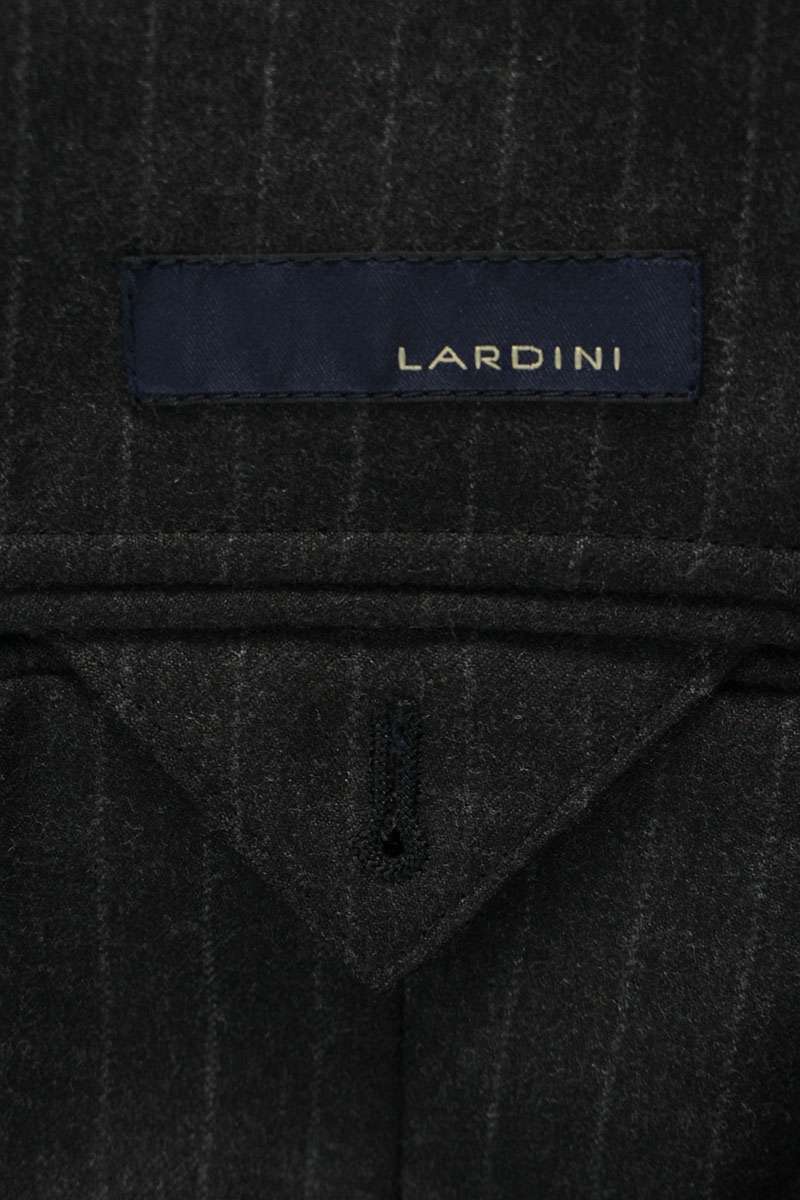 LARDINI Gray Wool Stripe Suit Size 50R