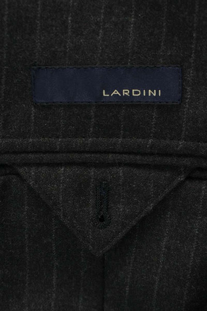 LARDINI Gray Wool Stripe Suit Size 50R