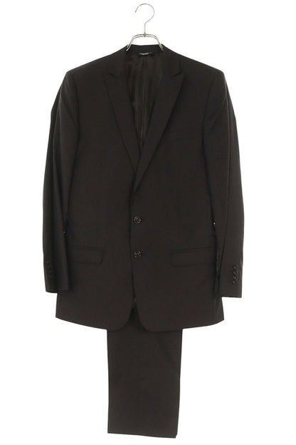 DOLCE & GABBANA Wool Silk Peaked Lapel Striped Suit Size 46R