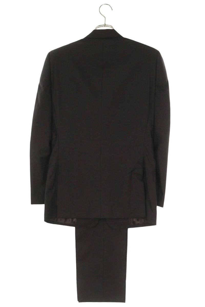 DOLCE & GABBANA Wool Silk Peaked Lapel Striped Suit Size 46R