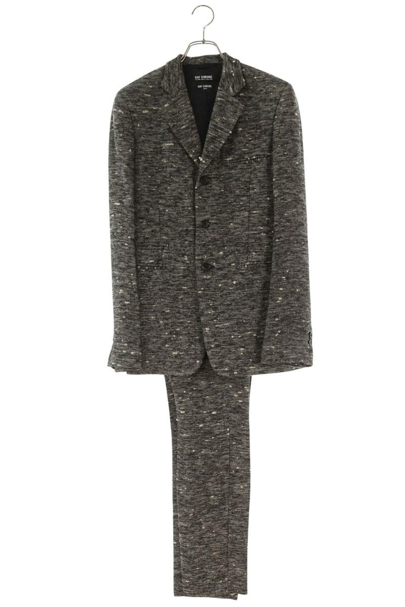 RAF SIMONS 08AW Tweed Jacket Pants Set Gray Size S