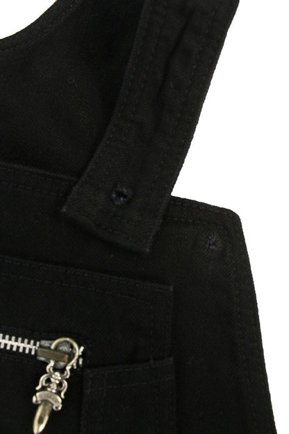 Chrome Hearts Cross Ball Button Denim Overalls Size 33 Inch