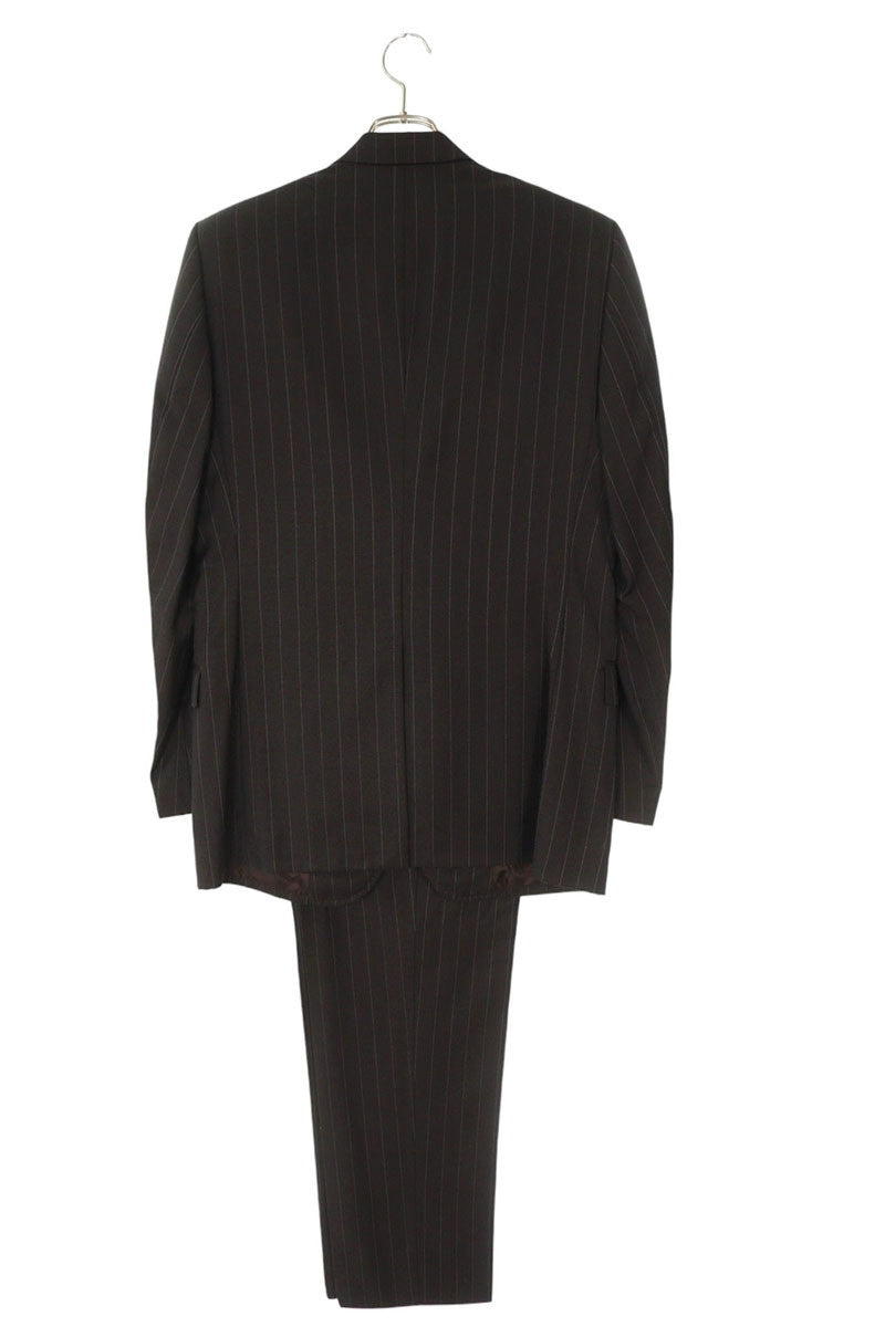 DOLCE & GABBANA Brown Wool Stripe Suit Set Size 50R