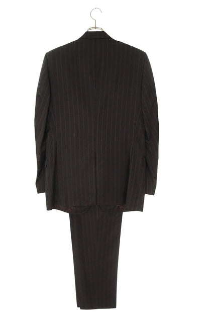 DOLCE & GABBANA Brown Wool Stripe Suit Set Size 50R
