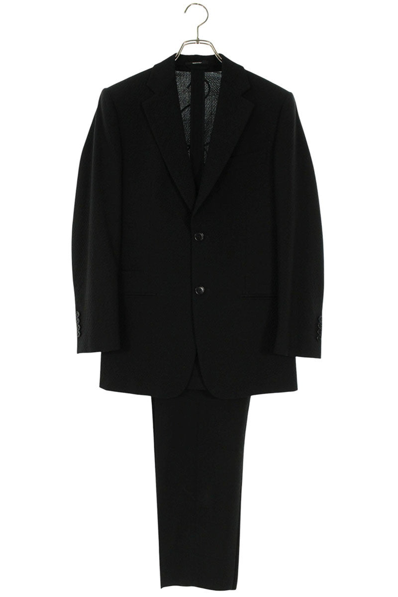 Hermes 24SS Seersucker wool suit Black Size 44