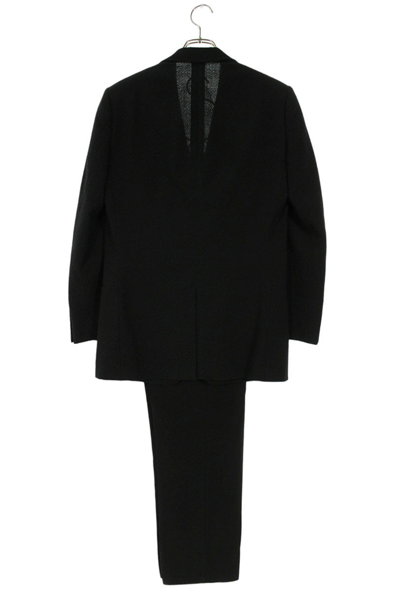 Hermes 24SS Seersucker wool suit Black Size 44