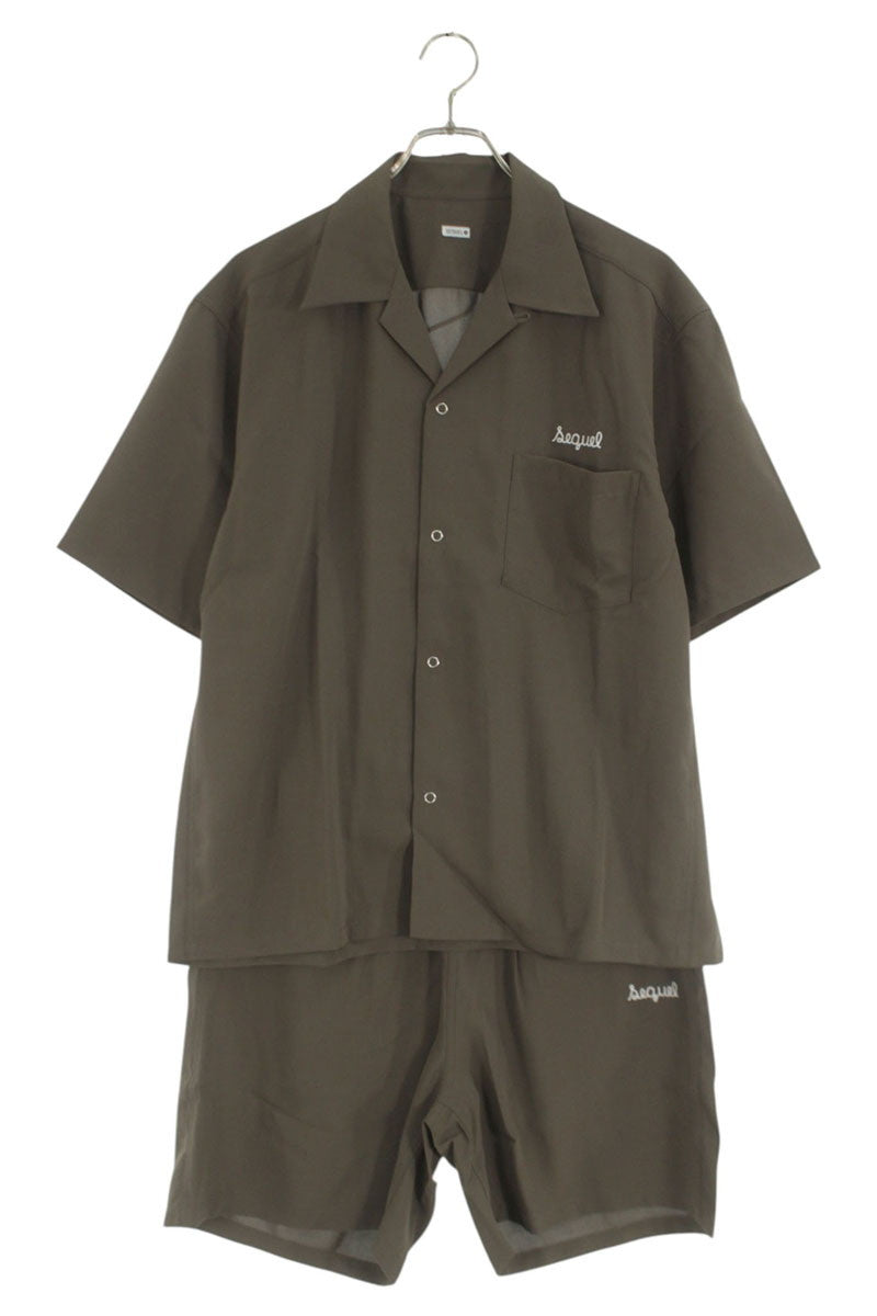 SEQUEL 25SS Gray Polyester Logo Embroidery Set Size M