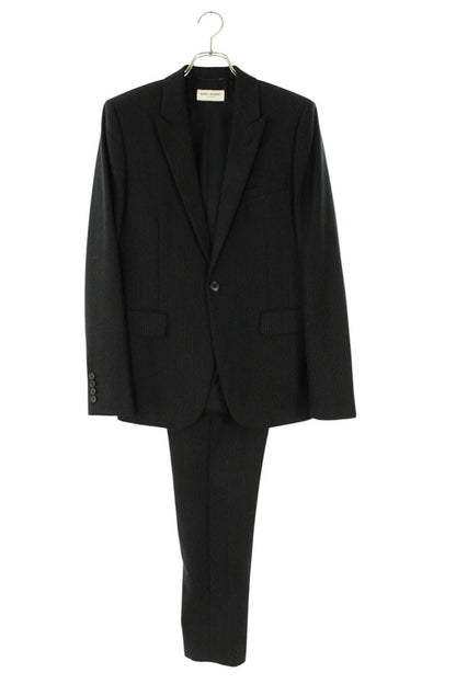 SAINT LAURENT PARIS Striped 1-Button Wool Suit Size ONE SIZE