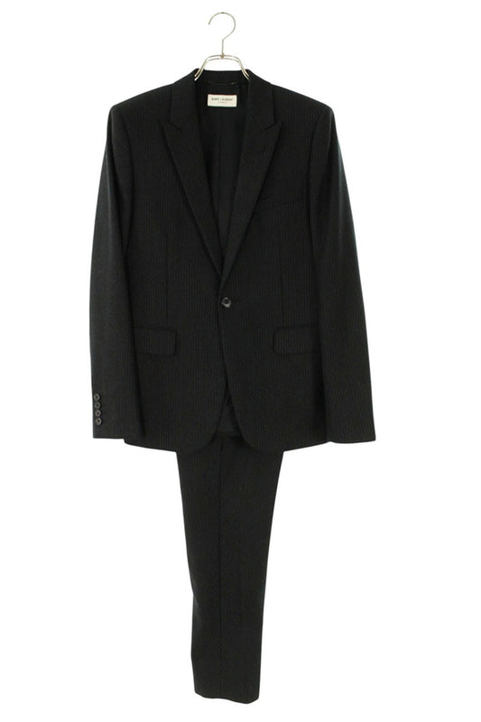 SAINT LAURENT PARIS Striped 1-Button Wool Suit Size ONE SIZE