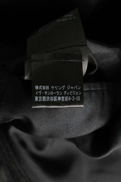 SAINT LAURENT PARIS Striped 1-Button Wool Suit Size ONE SIZE