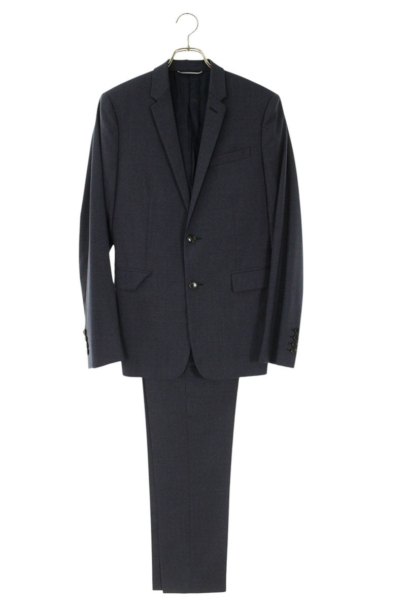 DIOR Single-Breasted Tailored Suit Set Navy Wool Size 44R