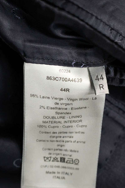 DIOR Single-Breasted Tailored Suit Set Navy Wool Size 44R