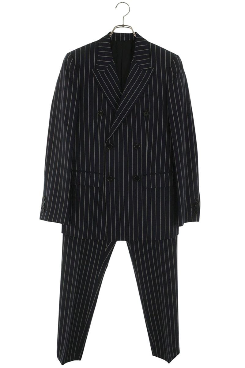 CELINE Tennis Stripe Wool Suit Set Navy Size 44