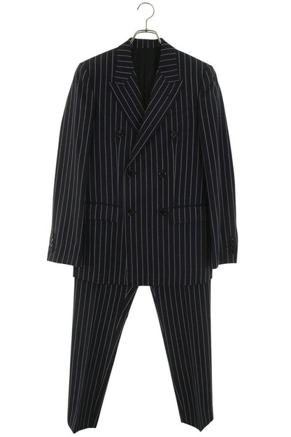 CELINE Tennis Stripe Wool Suit Set Navy Size 44