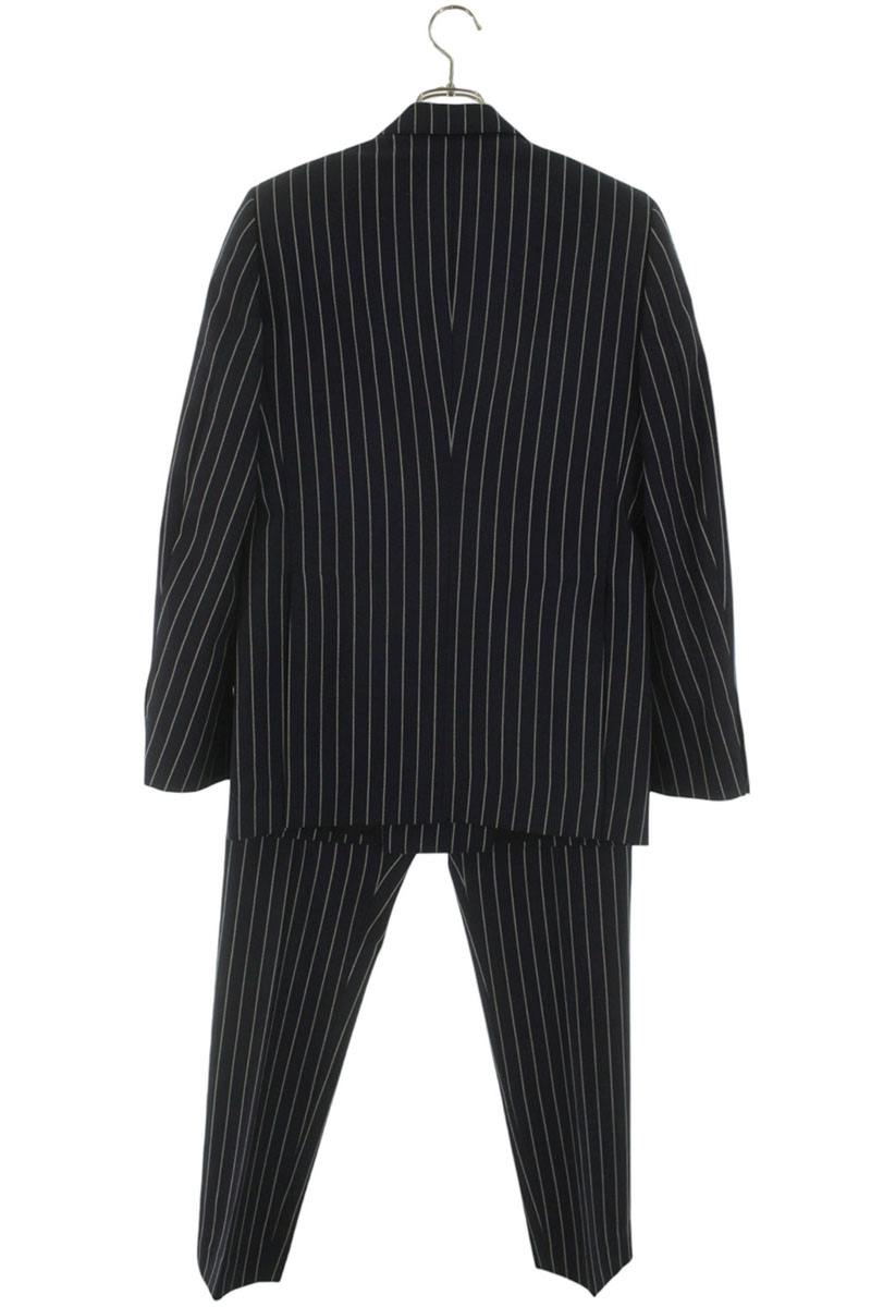 CELINE Tennis Stripe Wool Suit Set Navy Size 44