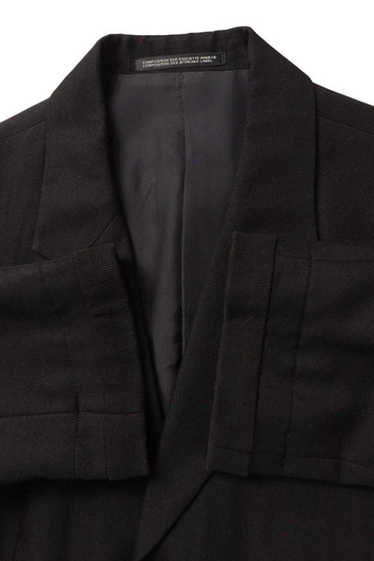 Yohji Yamamoto Rayon Wool Blend Set Up Black Size 34