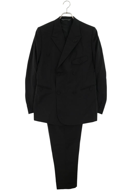 DIOR Wool Mohair CD Icon Strap Suit Black Size 46C