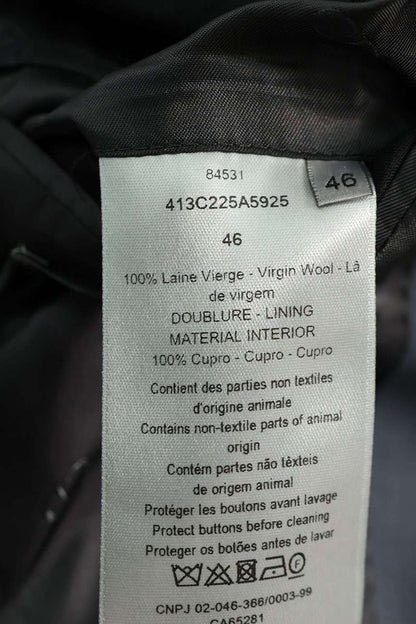 DIOR Wool Single-Breasted Suit Gray Size 46