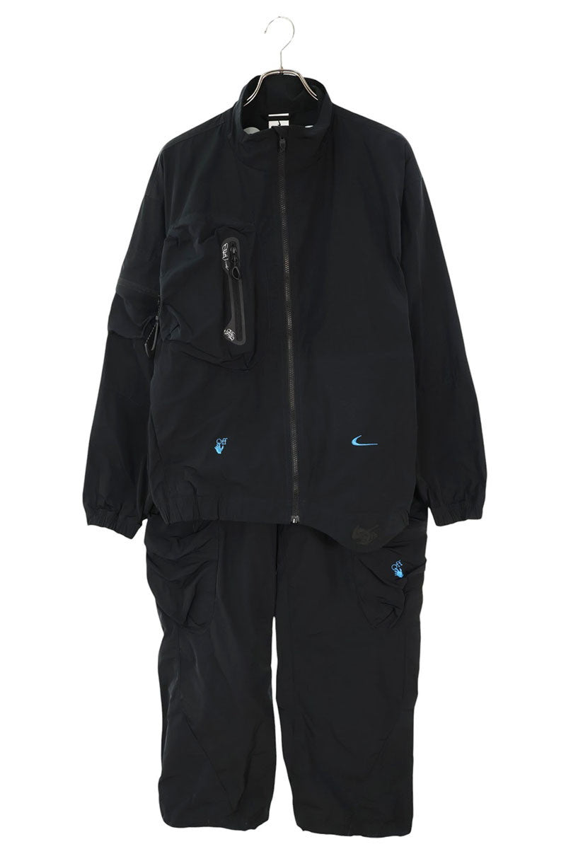 OFF-WHITE Logo Embroidered Nylon Track Suit Black Size XL