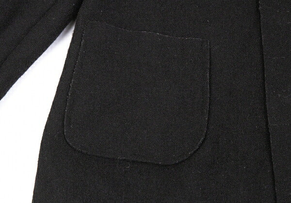 COMME des GARCONS Wool Fly Front Round Coat Black Size S