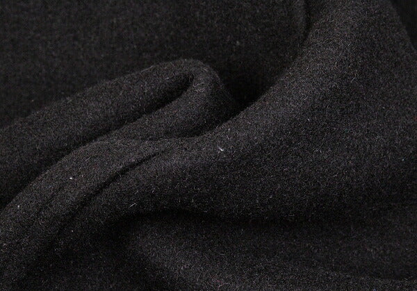 COMME des GARCONS Wool Fly Front Round Coat Black Size S