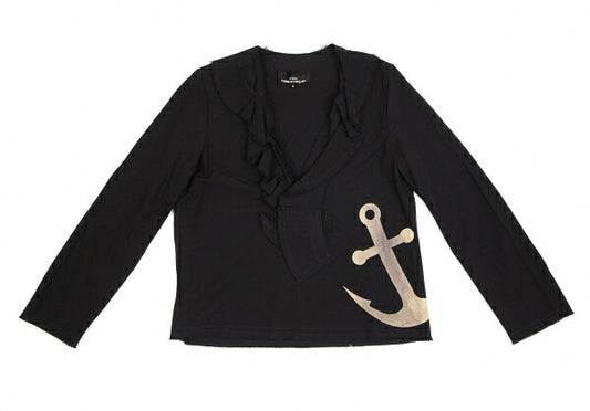 tricot COMME des GARCONS Anchor Print Blouse Black Size S