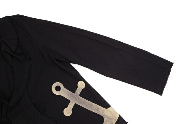 tricot COMME des GARCONS Anchor Print Blouse Black Size S
