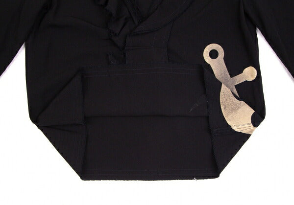 tricot COMME des GARCONS Anchor Print Blouse Black Size S