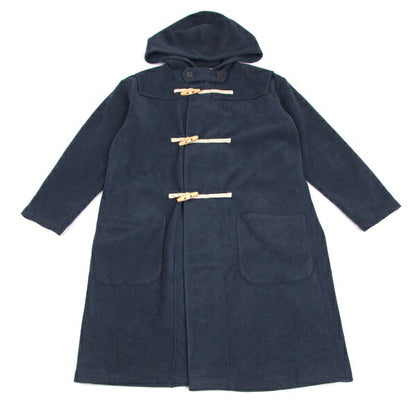 Plantation Poly Rayon Fleece Long Duffle Coat Blue Size M