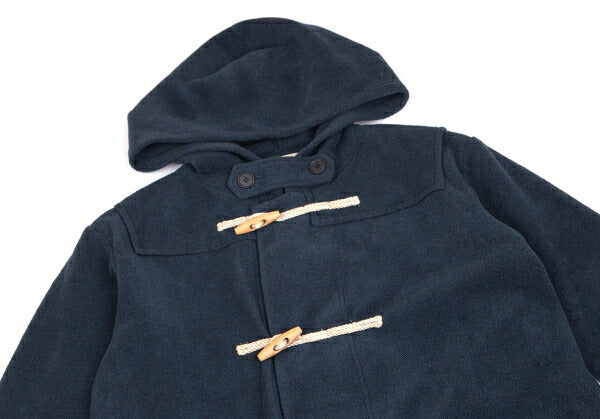 Plantation Poly Rayon Fleece Long Duffle Coat Blue Size M