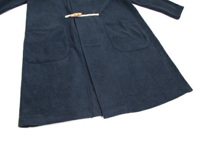 Plantation Poly Rayon Fleece Long Duffle Coat Blue Size M