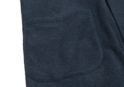 Plantation Poly Rayon Fleece Long Duffle Coat Blue Size M