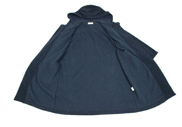 Plantation Poly Rayon Fleece Long Duffle Coat Blue Size M