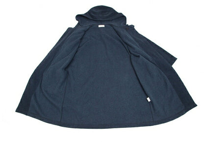Plantation Poly Rayon Fleece Long Duffle Coat Blue Size M