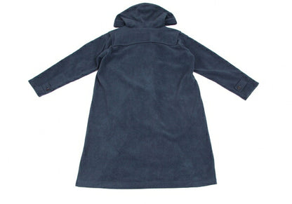 Plantation Poly Rayon Fleece Long Duffle Coat Blue Size M