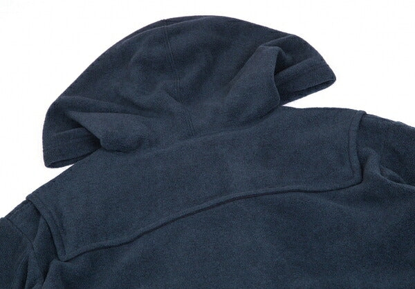 Plantation Poly Rayon Fleece Long Duffle Coat Blue Size M
