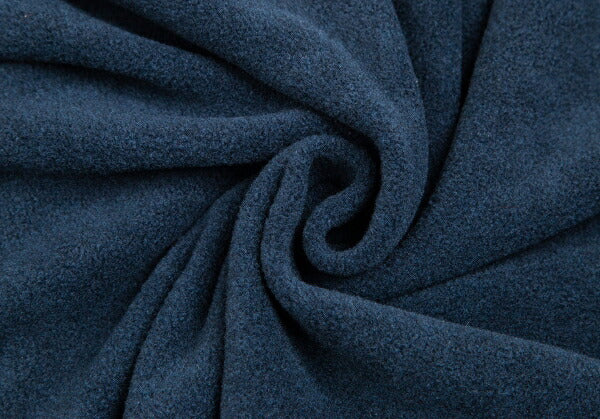 Plantation Poly Rayon Fleece Long Duffle Coat Blue Size M