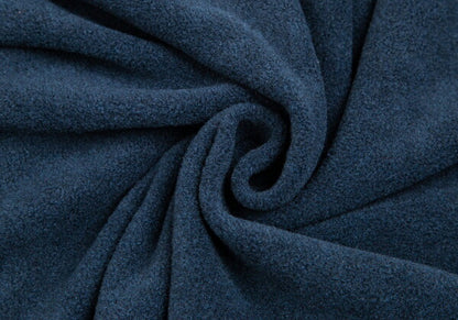 Plantation Poly Rayon Fleece Long Duffle Coat Blue Size M