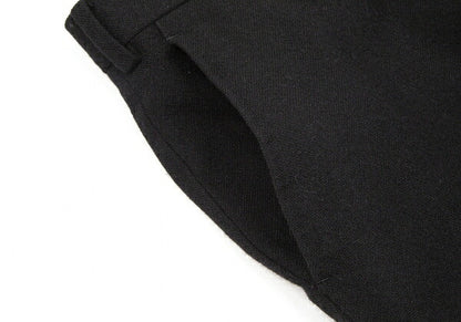 Papas Black Camel Wool Tapered Pants Size 50L