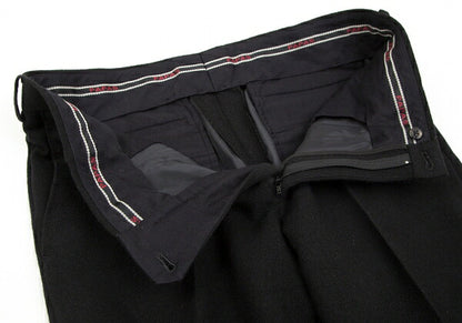 Papas Black Camel Wool Tapered Pants Size 50L