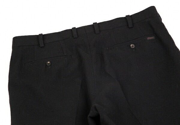 Papas Black Camel Wool Tapered Pants Size 50L