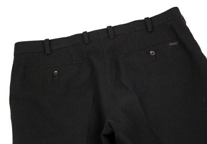 Papas Black Camel Wool Tapered Pants Size 50L