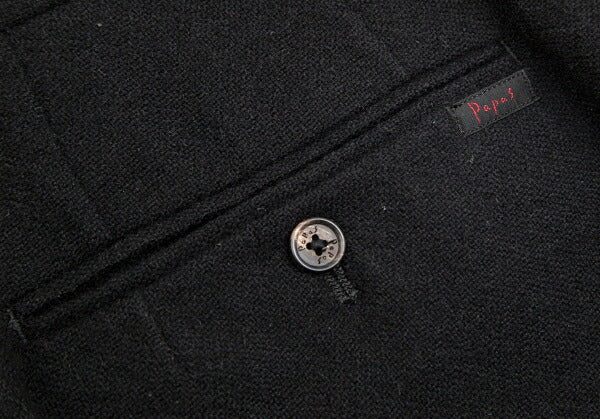 Papas Black Camel Wool Tapered Pants Size 50L