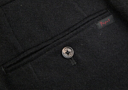 Papas Black Camel Wool Tapered Pants Size 50L