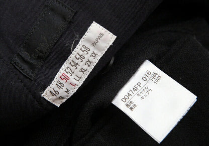 Papas Black Camel Wool Tapered Pants Size 50L