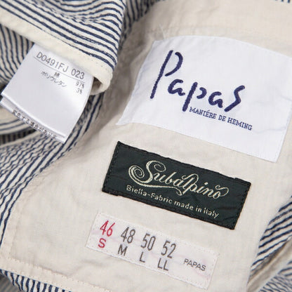 Papas SUBALPINO White Navy 3-Button Jacket Size 46S